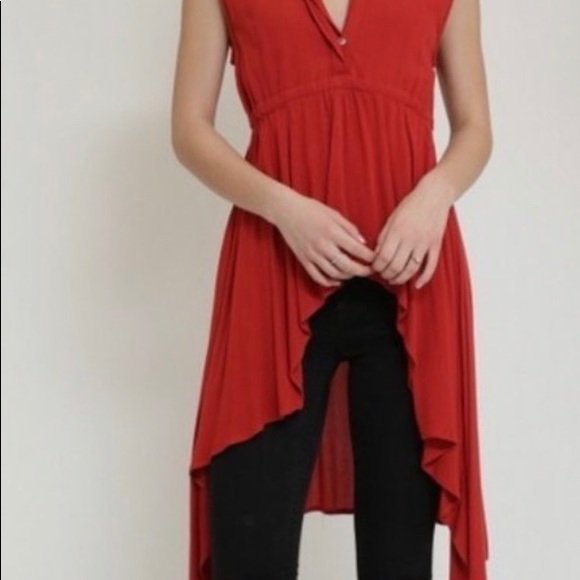 Hi-Low Tunic. (Rust) - Picture 2 of 9